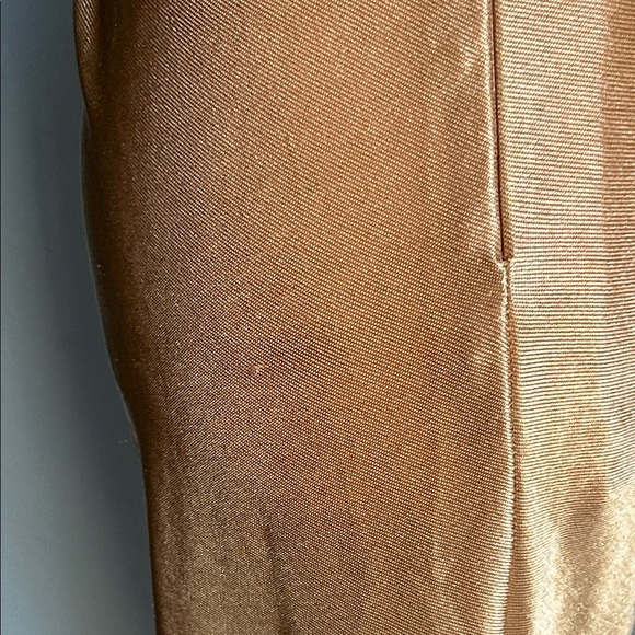 New ASOS Sleeveless Gold Sheen Cowl Neck Ruched Formal Prom Evening Dress - Picture 5 of 16